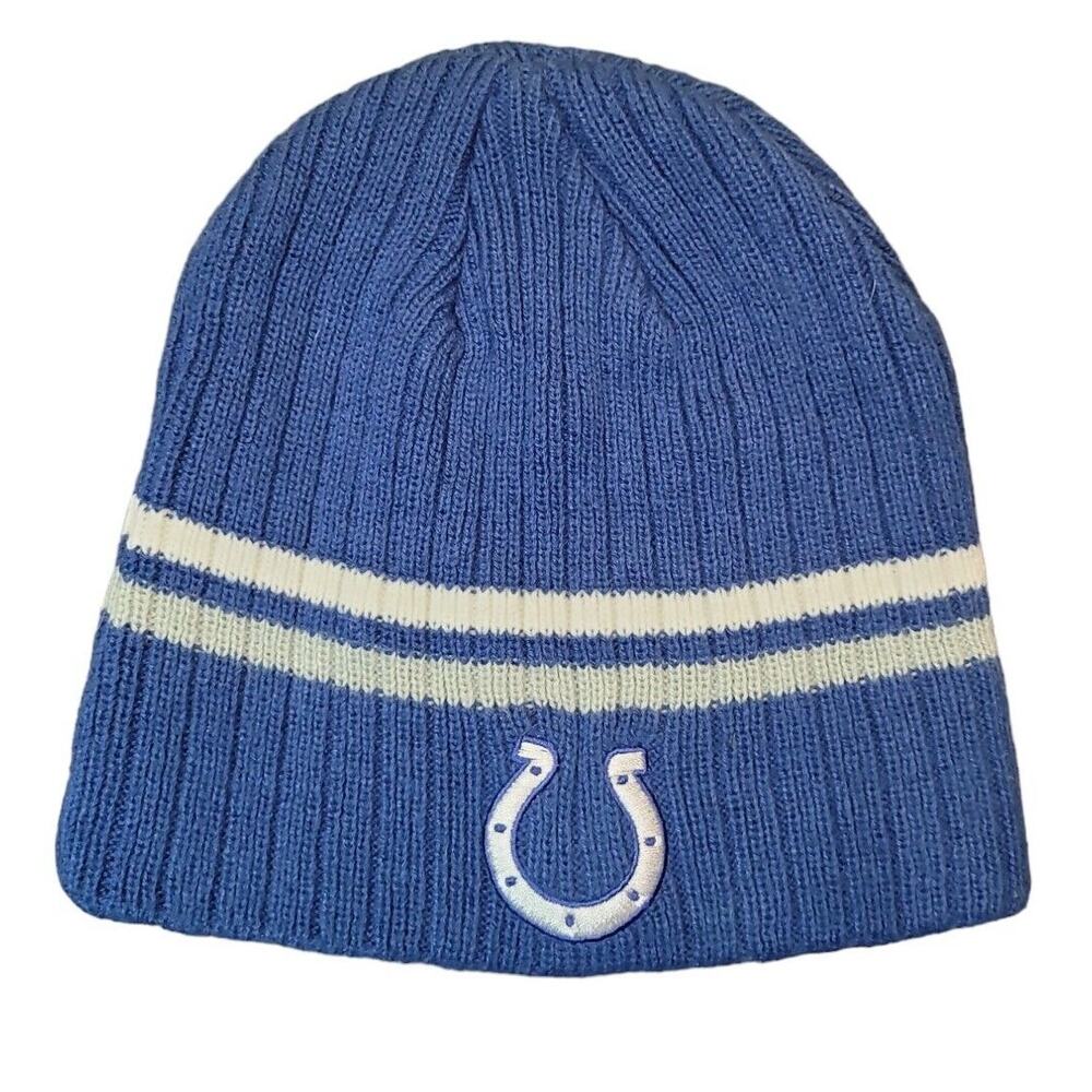 Indianapolis Colts NFL Knit Beanie Blue OSFM EUC